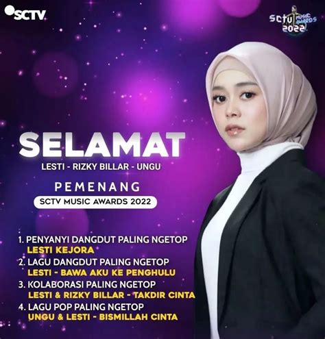 Borong 4 Piala Di SCTV Music Awards Lesti Kejora Kenang Penghargaan