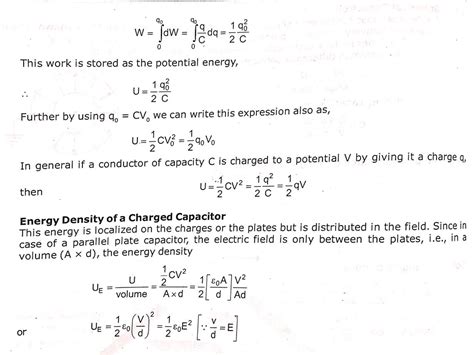 Derive The Expression For The Energy Stored In A Parallel Plate