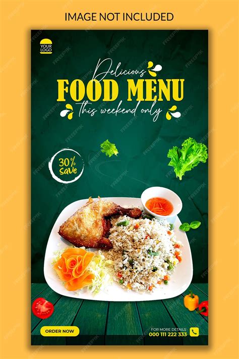 Premium Psd Delicious Food Menu Instagram Story Post Design