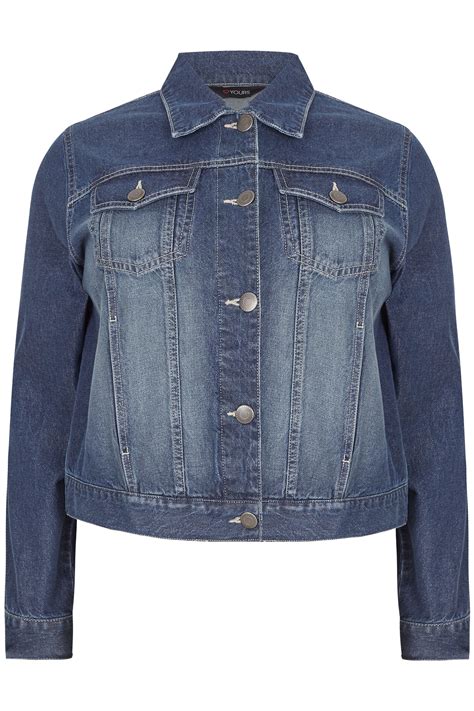 Plus Size Blue Denim Jacket Sizes 16 To 36 Yours Clothing