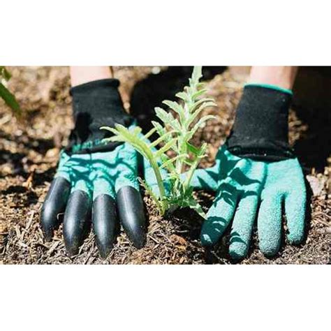 Luva Para Jardinagem Garra Para Cavar Semear Jardim Garden Gloves