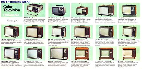 1971 Panasonic Catalog - Color TV Sets