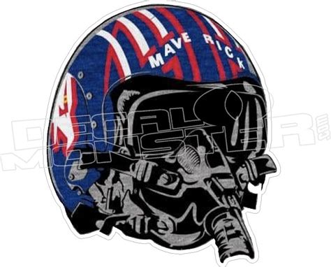 Maverick Top Gun Helmet Decal Sticker - DecalMonster.com