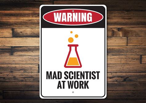 Mad Scientist Sign Warning Scientist Crazy Scientist Sign - Etsy