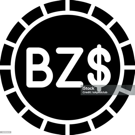 Belize Dollar Coin Official Currency In Belize Stock Illustration