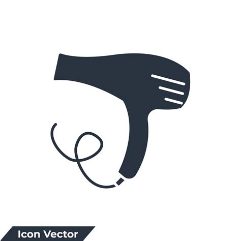 Hair Dryer Icon Logo Vector Illustration Hair Dryer Symbol Template