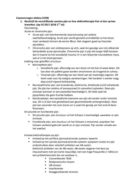 Tentamen Januari Vragen En Antwoorden Examenvragen Elektro