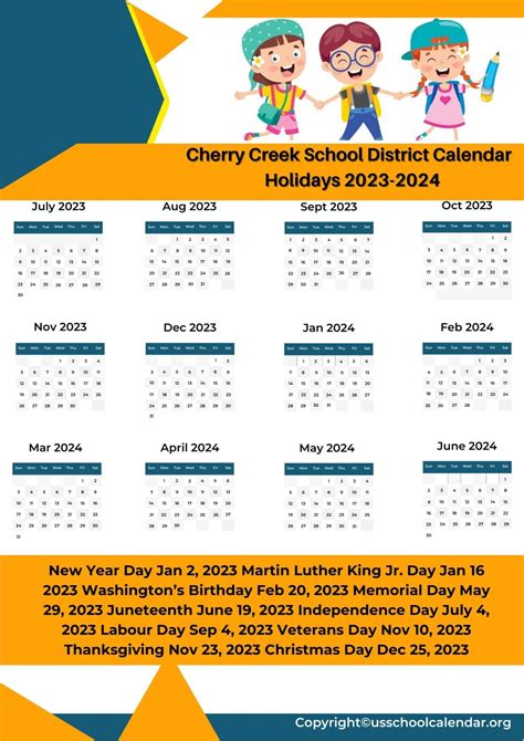 Cherry Creek School District Calendar With Holidays 2023-2024