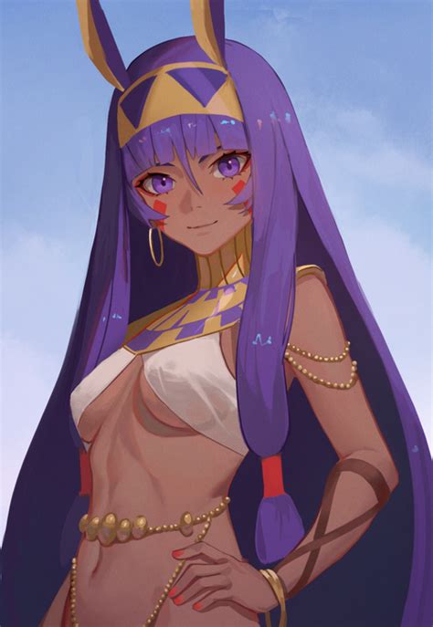 Anime Fate Grand Order Fan Art Fate Series Purple Hair Nitocris Hd