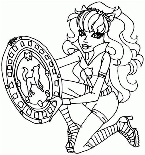 Monster High Cartoon Clawdeen Wolf Colouring Sheets Free Printable Coloring Home