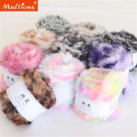 50g Roll Faux Fur Fluffy Mink Yarn Wool Cashmere Yarn Thick Wool Thread