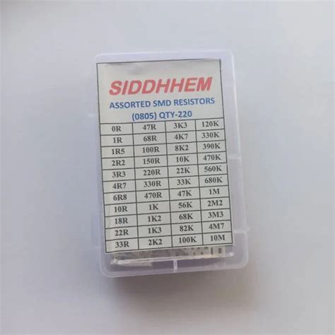 0805 Assorted MIX Value Smd Resistor 220 Pcs Pack EasySpares In