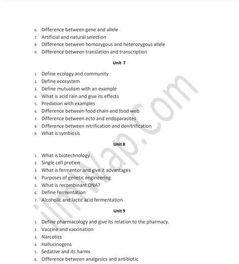 10th Class Biology Guess Papers 2024 Pdf Punjab Board Uaewap91