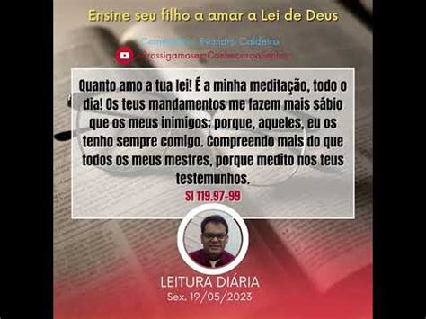 Leitura Di Ria Ensine Seu Filho A Amar A Lei De Deus Sl