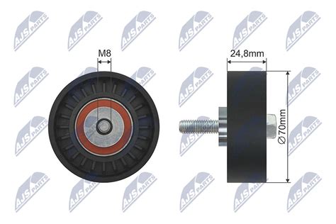 Deflection Guide Pulley V Ribbed Belt Rnk Me Nty A