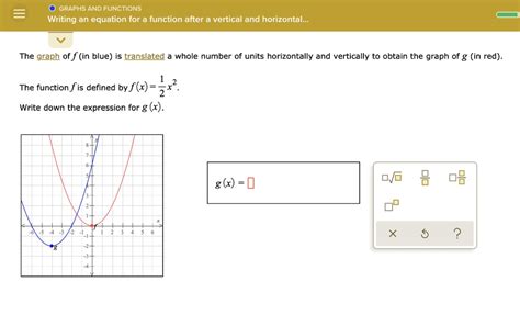 Solved Graphs And Functions Writing An Equation For A Function After A