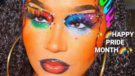 ️tutorial ️ Pride Month Makeup 🏳️‍🌈 Super Easy Rainbow Eye Look 🌈 ️