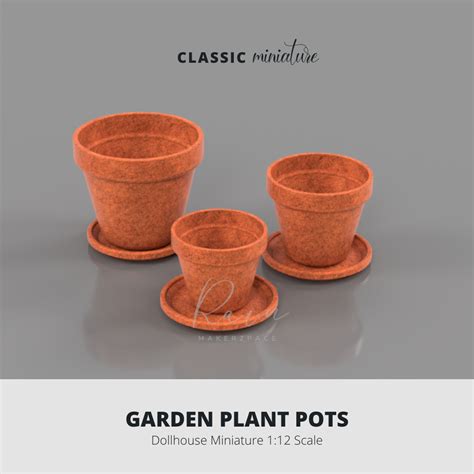 Fichier STL Pots Pour Plantes De Jardin Miniatures Pour La Maison De