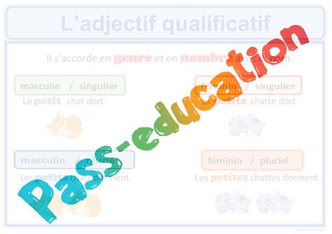 Adjectif qualificatif Cm1 Fiche de préparation PDF à imprimer