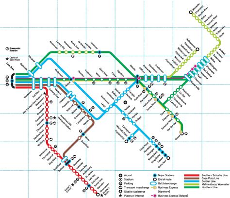 Cape Town rail map - Ontheworldmap.com