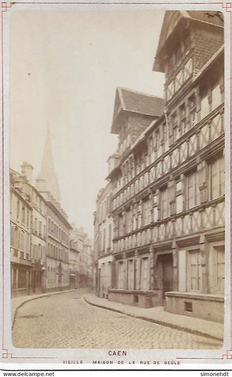 Caen CAEN Photo cartonnée albuminée 16 5 x 11 cm Vieille