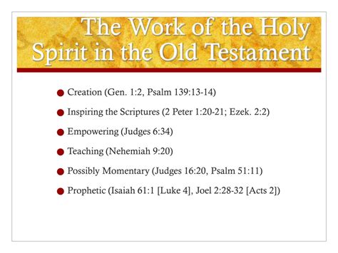 Ppt The Work Of The Holy Spirit Powerpoint Presentation Free