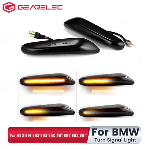 Pcs For Bmw Smoke Lens Dynamic Flowing Led Turn Signal Side Marker