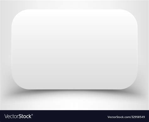 Blank white rectangle with rounded corners Vector Image