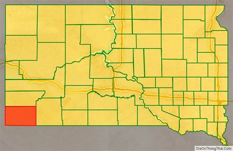 Map of Fall River County, South Dakota