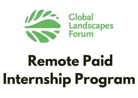Remote Paid Internships Open At Global Landscapes Forum 2025: Apply Now! 