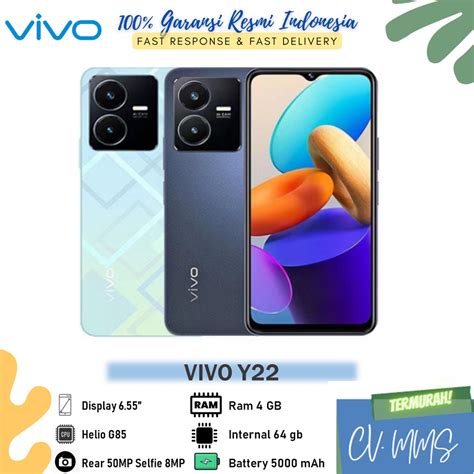 Jual Vivo Y22 4 64GB Garansi Resmi BNIB NO REPACK Shopee Indonesia