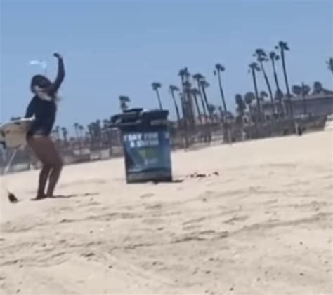 Anastasia Ashley Caught Filming A Tiktok By A Beach Creeper Of The Day