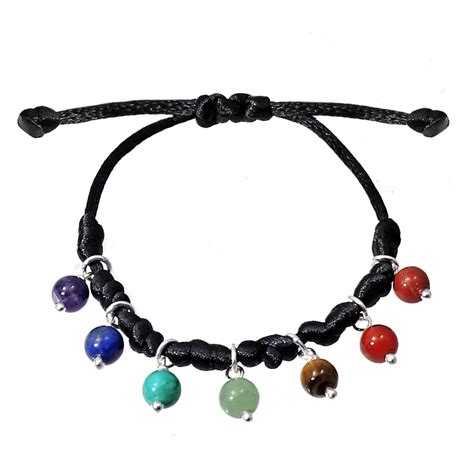 Pulsera Piedras 7 Chakras Y Plata El Taller De Los Minerales