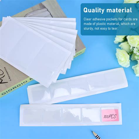 snapklikcom czwestc  pcs  adhesive business card pockets
