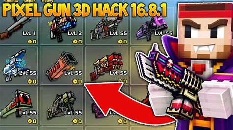 Pixel Gun 3D 16 8 1 HACK ALL NEW GUNS UNLOCKED IOS Android NO ROOT OR