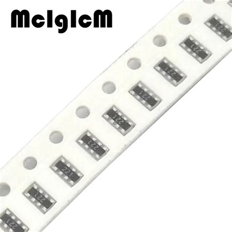 McIgIcM 200pcs SMD Exclusion 0402 8P4R 2 4P Network Resistor Array 2 4