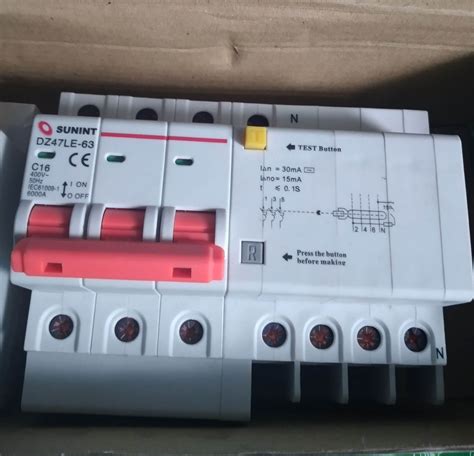 Rcbo Elcb Mcb 3 Phase 3p N 16a Sd 63a Lazada Indonesia