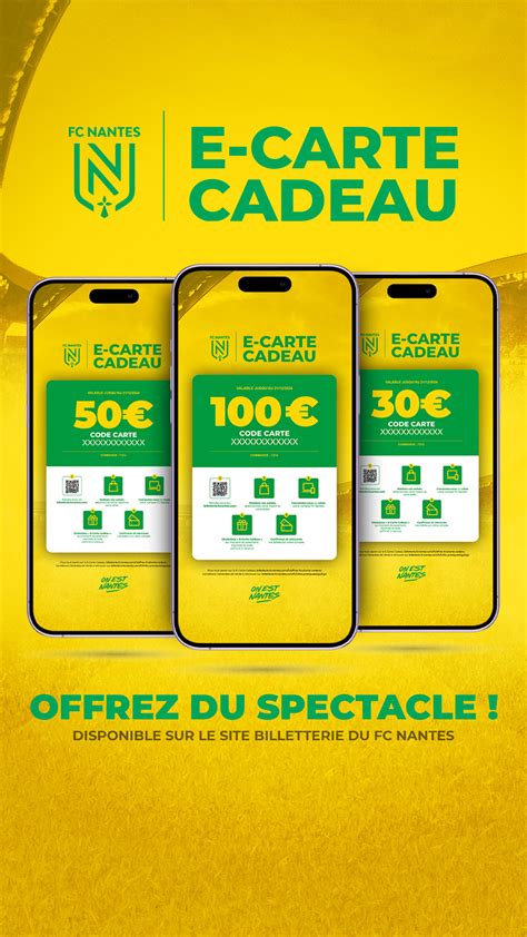 E Carte Cadeau Fc Nantes Fc Nantes