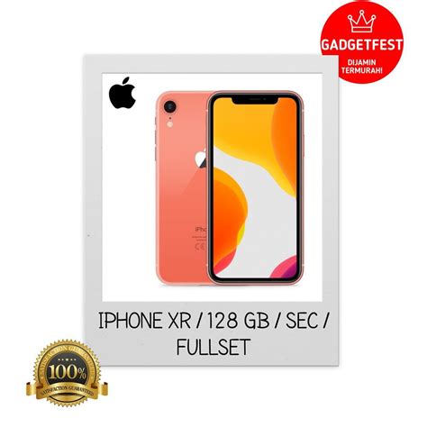 Jual IPhone XR 128GB Second Seken Ex Inter Mulus Fullset Murah Shopee