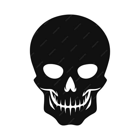 Skull Silhouette Vector Design Premium Ai Generated Vector