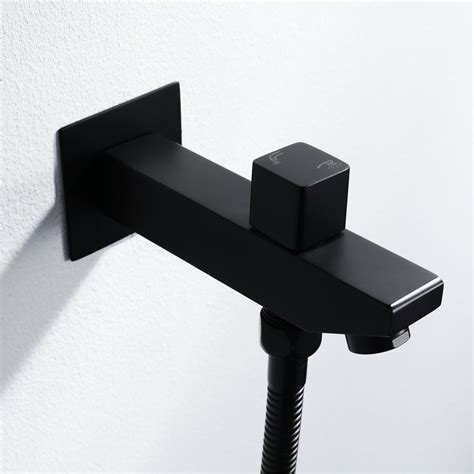 Wall Mounted 16 Shower System In Black 4 Function Thermostatic Homary