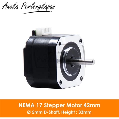 Jual NEMA 17 Stepper Motor 3D Printer CNC 42x42mm D Shaft 5mm Shopee