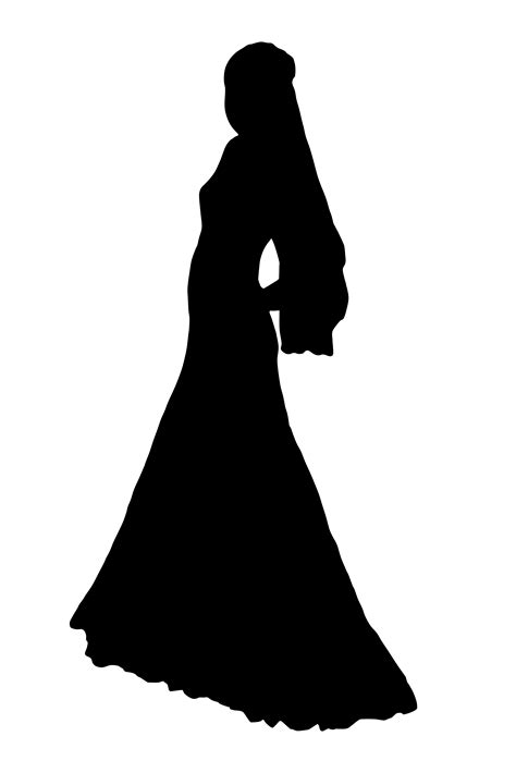 bride realistic silhouette vector illustration 514207 Vector Art at