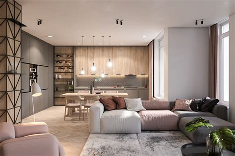 Richmond The Minimalist Flat In The Scandinavian Style Behance