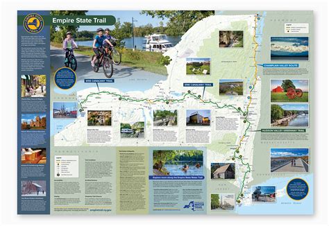 empire state trail mapbrochure  design