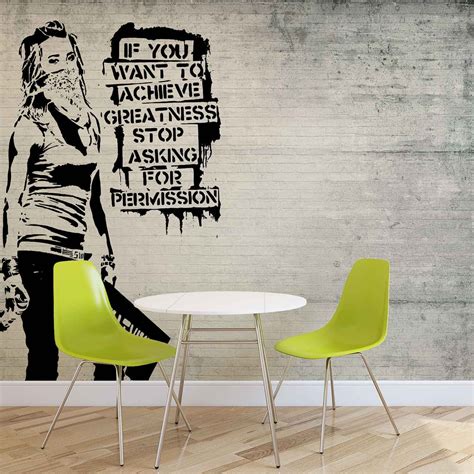 Banksy Graffiti Wall Paper Mural Buy At Europosters