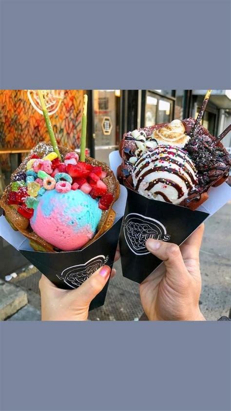 Trendy Ice Creams 🍦🍦🍦🍦🍦🍦 Desserts Yummy Waffles Yummy Ice Cream