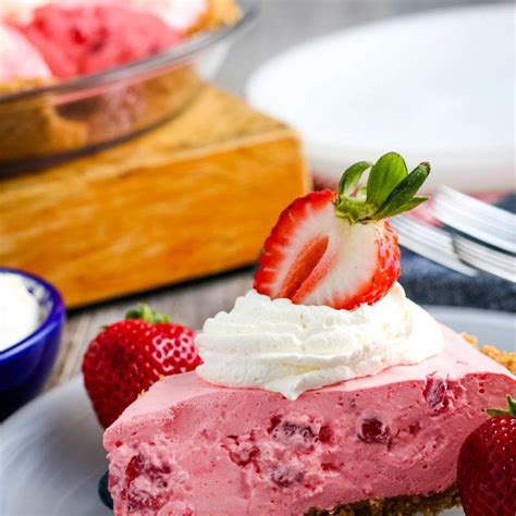 Quick And Easy Strawberry Cool Whip Pie With A Graham Cracker Crust And