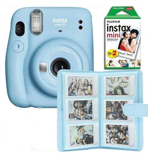 FUJIFILM Instax Mini 11 Niebieski Marble Set Etui Album Wkład 10