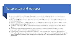 Vasopressors And Inotropes Ppt